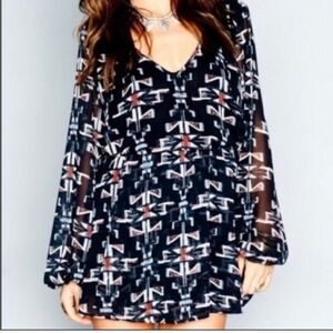 Show Me Your Mumu Donna Michelle Tunic dress Chiffon Mini Dress M